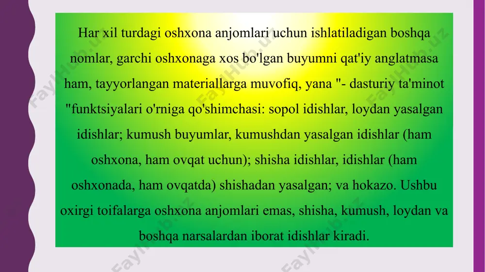 oshxona anjomlari turlari va rivojlanishi - Page 5