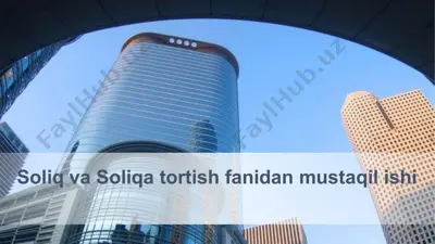 yer va unga oid soliq turlari va soliqqa tortilishi — PPTX