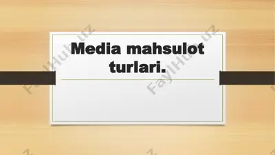 multimedia vositalari — PPTX