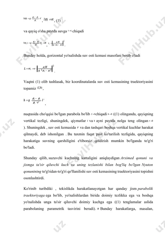 ulon qonunini to'g'ridan-to'g'ri qo'llash imkonsiz bo'lib chiqadi. asosiy qonunga asoslanib, birinchi navbatda zaryadlarning o'zaro ta'sirining elementar aktini tavsiflash kerak edi va shundan keyingina bu harakatlarning barchasini jamlab, natijada paydo bo'lgan kuchni topish mumkin edi. bunday holat va harakatlar ketma-ketligi modellarni qurishda juda xarakterlidir, chunki ko'plab fundamental qonunlar dastlabki ob'ektning elementar qismlari o'rtasida aniq munosabatlarni o'rnatadi. bu, albatta, faqat elektr kuchlari uchun emas, balki, masalan, tortishish kuchlari uchun ham amal qiladi . saturn halqalarining tebranishlari chiziqli zichlik radiusi bo'lgan moddiy halqa tomonidan yaratilgan tortishish kuchlari sohasida nuqta massasining harakat modelini quramiz . ring cheksiz nozik deb hisoblanadi, harakat halqaning o'qi bo'ylab sodir bo'ladi (2.3-rasm). 2.3-rasm ushbu sxemani saturn halqalarining tebranishlari jarayonini idealizatsiya qilish deb hisoblash mumkin . shunga qaramay, sezilarli soddalashtirishlarga qaramay, universal tortishish qonunidan bevosita foydalanish , massalari bo'lgan ikkita jismni tortish kuchi qayerda va , ular orasidagi masofa , tortishish doimiysi, saturn halqalari harakatining yakuniy modelini keltira olmaydi, chunki …