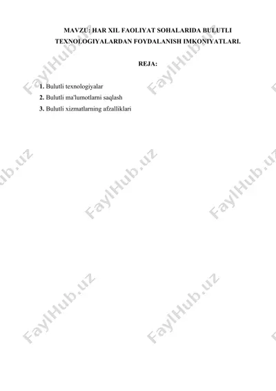 bulutli texnologiyalar — DOCX