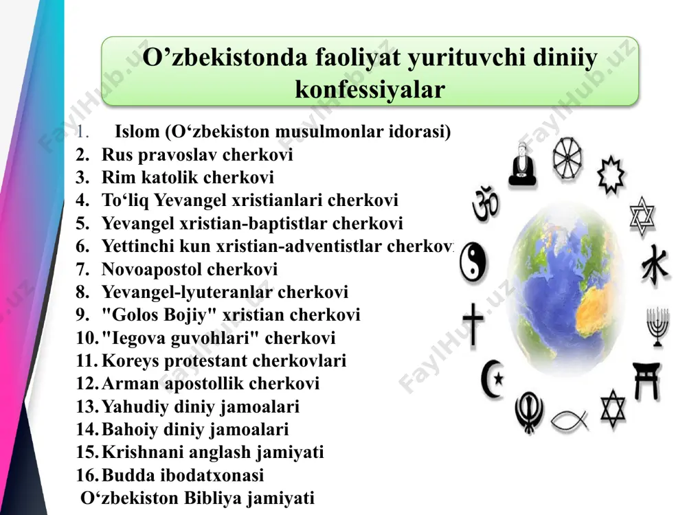 o‘zbekistonda faoliyat yurituvchi diniy tashkilotlar - Page 5