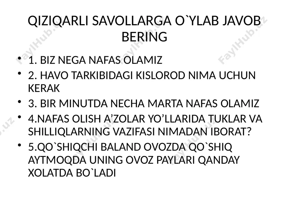 o‘pka va to‘qimalarda gazlar almashinuvi - Page 5