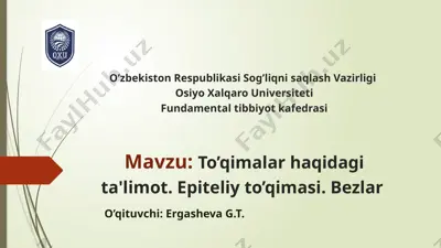 to’qimalar haqida ta'limot — PPTX