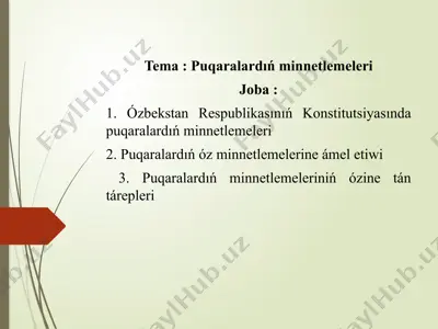 puqaralardiń minnetlemeleri — PPTX