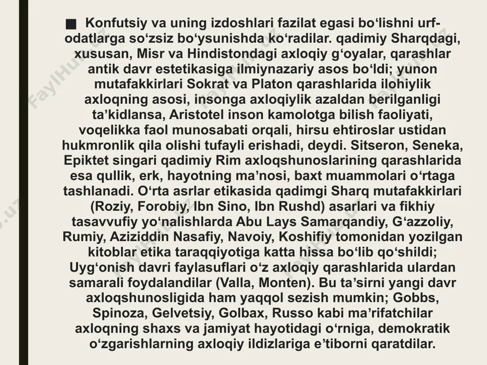 i va ularni aks ettirdi. aflotun o'zidan oldingi suqrot singari g'arb falsafasi, siyosati va ilm-faniga asos solgan. u axloqiy, siyosiy, epistemologik va metafizik nuqtai nazardan masalalarni tahlil qilib, amaliyot sifatida falsafaning barcha imkoniyatlarini o'ylab topishga va ulardan foydalanishga muvaffaq bo'lganlardan biri hisoblanadi. aflotun foydalangan rivoyat sokratik fikrlarni, keyinchalik platonik fikrlarni ochib berishga imkon berdi. falsafiy fikrni rivojlantirishning boshqa shakllaridan farqli o'laroq, dialogik usul tematik fikrlarni muhokama qilishda haqiqatni haqiqatan ham ochib berishga imkon berdi. ushbu uslub platonning idealistik xarakteriga ma'lum darajada u ko'targan masalalarni tahlil qilishda sinchkovlik bilan duch keldi. falsafiy fikrni postulatlar va mavhum g'oyalarni oddiy namoyish qilishda ishtirok etmaydigan, balki haqiqiy tekislikka o'tkazilishi mumkin bo'lgan dialektik va rivoyat asoslarini ta'minlash uchun ishladi. aflotun biz yashayotgan dunyoning mutlaq haqiqatini inkor etdi; shuning uchun uning hissalarining aksariyati g'oyalar nazariyasiga asoslangan. aflotun ta'kidlaganidek, har bir so'zning mazmuni bu narsaga emas, balki uning ideal versiyasiga tegishli. insonning vazifasi, bilim orqali narsalar va …