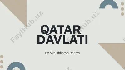 qatar davlati — PPTX