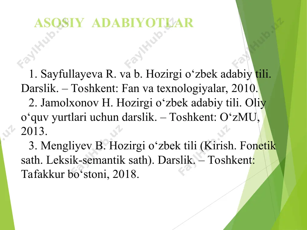 ilan shug‘ullanuvchi turi xususiy leksikologiya – leksikologiyaning muayyan bir til lug‘at boyligi haqida ma’lumot beruvchi turi. tavsifiy leksikologiya – ayrim olingan bir tilning lug‘at boyligini shu til leksikasining avvalgi taraqqiyoti bilan bog‘lamay o‘rganadigan leksikologiya. tarixiy leksikologiya – ayrim olingan bir tilning lug‘at boyligini tarixiy taraqqiyot jarayoni bilan bog‘lab o‘rganadigan leksikologiya. semasiologiya – leksik birliklarning semantik tarkibi va u bilan bog‘liq masalalarni o‘rganuvchi soha. onomasiologiya – leksik birliklarni nomlash va tushuncha anglatish prinsiplari hamda qonuniyatlari haqida ma’lumot beruvchi soha. etimologiya – tilshunoslikning so‘z va morfemalarning kelib chiqishini o‘rganuvchi bo‘limi. nominativ birlik – nomlash xususiyatiga ega birlik. leksik so‘z – leksik mazmunli so‘z (leksema). grammatik so‘z – leksik ma’nosi bo‘lmagan, grammatik mazmunli so‘z (morfema-so’z). semema – leksik ma’no. nomema – leksemaning tovush tomoni, nomi. leksik ma’no – leksemaning nimanidir nomlashi, atashi, anglatishi. fonetik so‘z – leksemaning fonetik qiyofasi, nomi. denotat - leksema tomonidan nomlangan narsa-predmet, voqelik. leksikologiyaning obyekti-tilning lug‘at boyligi. bu boylik …