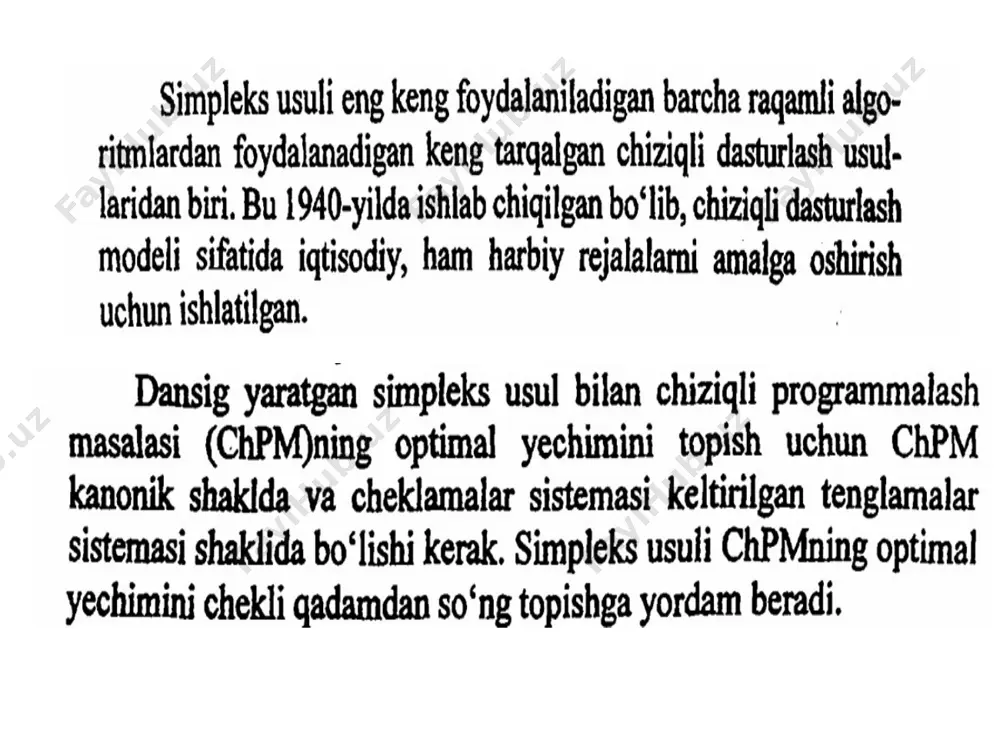 chiziqli dasturlash masalasini yechishning simpleks usuli - Page 3