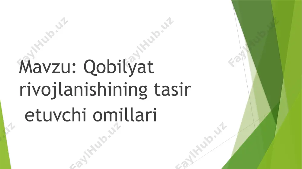 qobilyat rivojlanishining tasir etuvchi omillari - Page 2