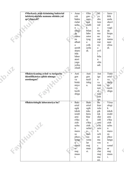 bakteriologik laboratoriya praktikasi — DOC