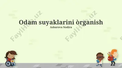 odam suyaklarini òrganish — PPTX