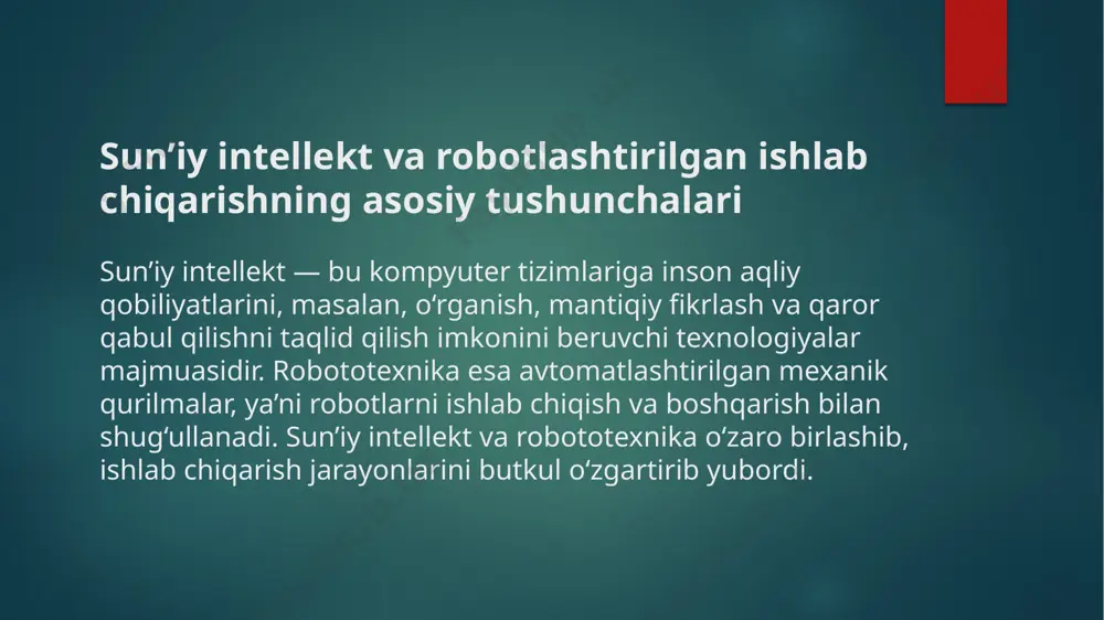 sun’iy intellekt asosidagi robotlashtirilgan ishlabchiqarish - Page 4