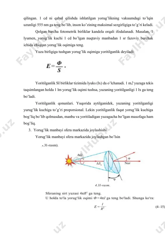 yorug’lik oqimi. yoritilganlik - Page 5