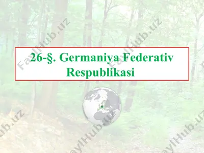germaniya federativ respublikasi — PPTX
