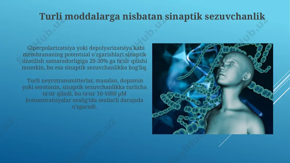 sinapslarni turli moddalarga sezgirligi - Page 4