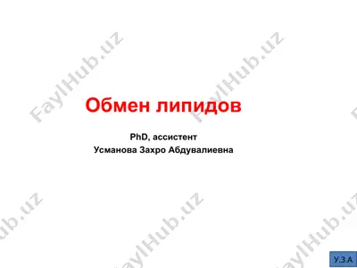 obmen lipidov — PPT
