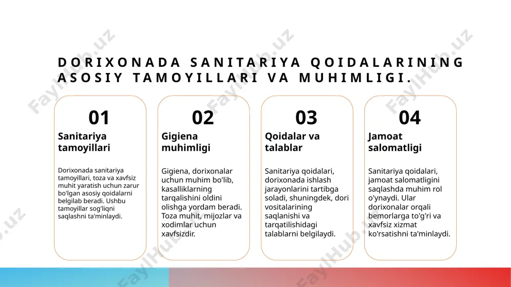 dorixonalar sanitariya talablariga rioya qilish orqali jamoat salomatligini ta'minlaydi. bu talablar, infeksiyalarning tarqalishini oldini olish va xavfsiz muhit yaratishga qaratilgan. 2 xavfsizlik protokollari dorixonalarda xavfsizlik protokollari, xodimlar va mijozlar uchun xavfsiz muhitni ta'minlashda muhim ahamiyatga ega. bular kasalliklarning oldini olishga yordam beradi. 3 jamoatchilik bilan aloqalar dorixonalar jamoatchilik bilan samarali aloqalar o'rnatish orqali, salomatlik va xavfsizlik masalalarida oshkoralikni ta'minlaydi. bu ishonchni kuchaytiradi. dorixonalarda sanitariya qoidalarining ahamiyati va ularning ta'siri. 1 sanitariya qoidalarining ahamiyati sanitariya qoidalari dorixonalar uchun muhimdir, chunki ular dori vositalarining sifatini va xavfsizligini ta'minlaydi, shuningdek, mijozlar salomatligini himoya qiladi. 2 xavfsizlik va gigiena dorixonada sanitariya qoidalari xavfsizlik va gigiena standartlarini belgilaydi. bu, xususan, toza muhit yaratish va infektsiyalarni oldini olishda muhimdir. 3 jamoat salomatligiga ta'siri sanitariya qoidalari jamoat salomatligiga ijobiy ta'sir ko'rsatadi, chunki ular dorixonalar orqali tarqatiladigan dori-darmonlarning xavfsizligini ta'minlaydi va epidemiyalarni oldini oladi. dorixonalar va jamoat salomatligi: xavfsizlikni ta'minlash strategiyalari. dorixonalar va xavfsizlik dorixonalar, jamoat salomatligini ta'minlashda …
