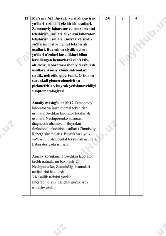 ma’ruza va amaliy mashg`ulotlar mavzulari - Page 5
