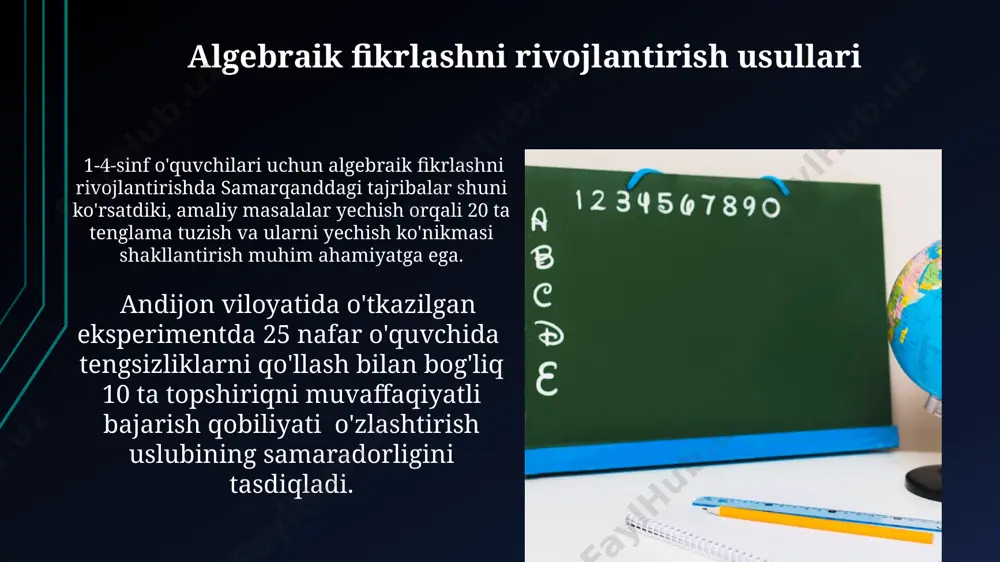 boshlangʻich sinflarda algebra va sonlar elementlarini o‘rgatish metodikasining ummumiy masalalari - Page 3