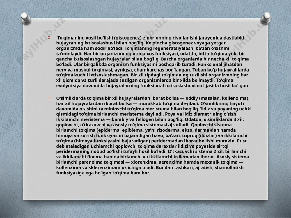 o’simliklar to’qimalari va ularning qishloq xo’jalikdagi ahamiyati - Page 5