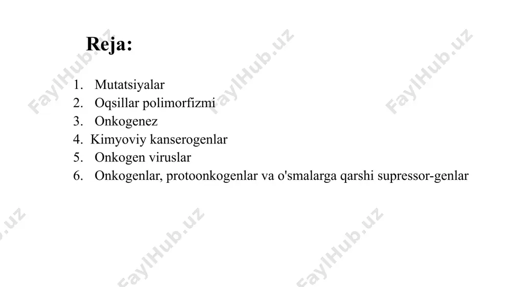 bo‘lishi) oqsillar polimorfizmi odam gemoglobinlari. gemoglobin genlarining xilma-xilligi 16- va 11-xromosomalarda joylashgan o'tmishdosh-genlarning evolutsion oʻzgarishi bilan bog'liq boʻlib, mos ravishda α- va β-globin genlari oilalari paydo bo'lgan. ontogenez jarayonida odamda gemoglobin (hb)ning har xil turlari hosil bo'ladi. ular oʻzgaruvchan turmush sharoitlariga moslashishni ta'minladi: hbe embrional gemoglobin, rivojlanishning dastlabki oylarida embrionda sintezlanadi, hbf fetal gemoglobin, homilaning keyingi rivojlanishini taʼminlaydi, hba va hba2 katta odamlar tanasida kislorod tashishni amalga oshiradi. ular tetramer boʻlib, ikki turdagi polipeptid zanjirlardan iborat: hba da α va β (2α2β), hbe da α va ε (2α2ɛ), hbf α va γ (2α2γ), hba2 da α va ẟ (2α2ẟ). qon guruhlari. qon quyishda nomutanosiblikni yuzaga keltiradigan oqsillar polimorfizmi mavjud. odamlar populyatsiyasida oligosaxarid sintezida ishtirok etuvchi glikoziltransferaza fermenti genining 3 allel varianti (a, b va 0) mavjud. u eritrotsitlar plazmatik membranasining tashqi yuzasida joylashgan bo'lib, eritrotsitlarning antigenlik xususiyatini belgilab beradi. fermentning a va b variantlari bir-biridan farqlanuvchi substrat spetsifikligiga ega: a …