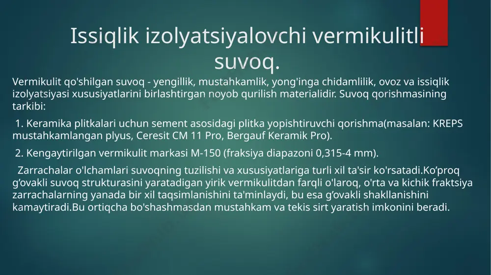 issiqlik izolyatsiyalovchi suvoq - Page 5