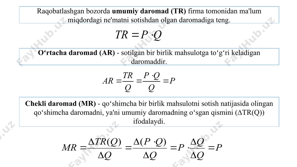 5.png image26.png image27.png image28.wmf oleobject20.bin tr p q = × p q q p q tr ar = × = = p q q p q q p q q tr mr = d d × = d × d = d d = ) ( ) ( mr ar p = = 0 ( ) ( ) ( ) q tc q tr q - = p ( ) ( ) ( ) max ¾ ® ¾ - = q tc q tr q p q d ( ) 0 = d d q q p ( ) 0 ) ( = d d - d d = d d q tc q q tr q q p ( ) mr q q tr = d d mc q tc = d d 0 mrmc -= mrmc = p mc < p mc = ) ( q avc p …