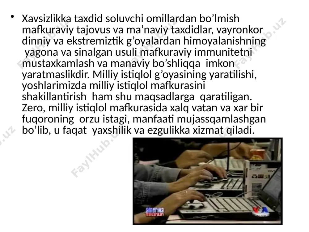r, umuman olganda aholining yashash faoliyati, ta’lim olish va rivojlanishlari uchun zarur bo‘lgan sifatli axborotga bo‘lgan talablarining himoyalanganligi. image1.jpeg image2.jpeg image3.jpeg image4.jpeg image5.jpeg image6.jpeg image7.jpeg image8.jpeg image9.jpeg image10.jpeg image11.jpeg image12.jpeg image13.jpeg image14.jpeg image15.jpeg image16.jpeg /docprops/thumbnail.jpeg