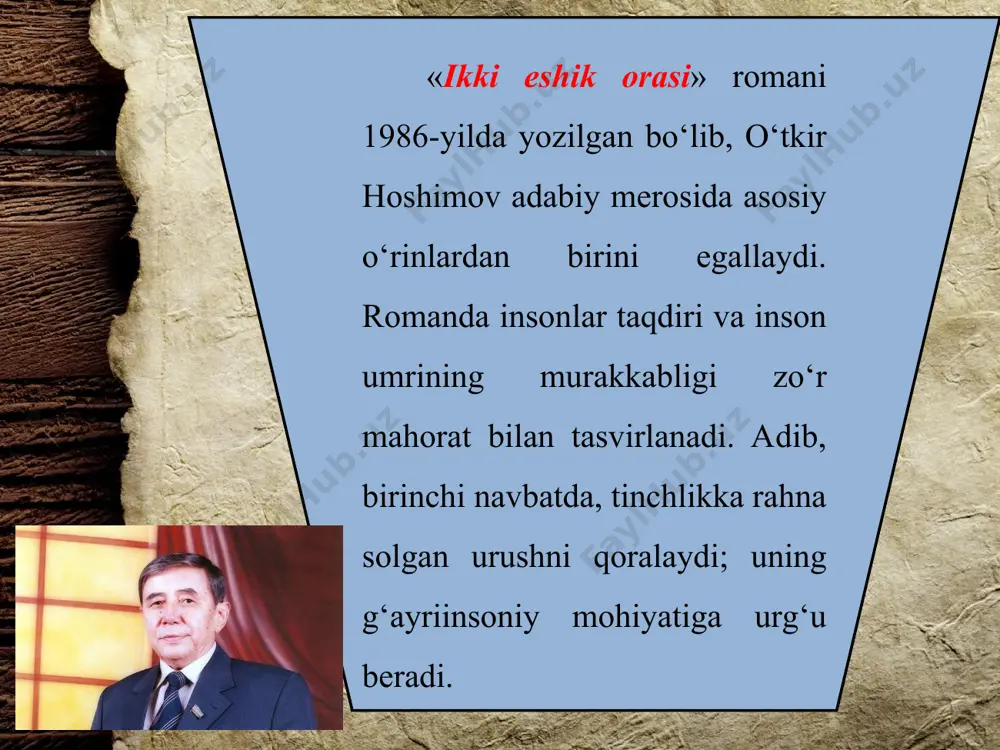 ariyalariga o‘xshab har bir ishda tashabbuskorlikni o‘z qo‘liga oladi. orif oqsoqol haqiqatgo‘yligi bois o‘zi anglab yetgan bor haqiqatni yuzga aytishdan cho‘chimaydi. undagi jasorat va shijoat boshqalarga ilhom beradi. u odamlarga baho berganida xalqona ta’bir bilan «mard odamning belida belbog‘i bo‘lishi kerak» degan taomilga rioya qiladi. atrofidagi odamlarning ruhiy butunligini, jo‘mardligi va odamiyligini sadoqat, va’daga vafo, ezgu amallar bilan o‘lchaydi. ba’zan ayollarga ham shu o‘lchov bilan yondashadi. romanda ayollar obrazi ham zo‘r mahorat bilan tasvirlangan bo‘lib, ular orasida qora amma o‘ziga xos tabiati bilan ajralib turadi. qora amma obrazining aksariyat sifatlari romanning «qora amma hikoyasi» qismida namoyon bo‘ladi. qora amma – mehribon, sodda, bardoshli va jafokash ayol. uning obrazida urush davridagi o‘zbek onalarining siymosi mujassam topgan. u boshiga tushgan barcha ko‘rgiliklarni sabr-bardosh bilan yengib, o‘zida yashashga kuch-qudrat topadi. ukasi shomurodning xotini ra’no eriga xiyonat qilib, umar zakunchining hiyla-nayrangiga uchadi. ukasining oilaviy tashvishlari ham qora ammaning yelkasiga tushadi. kelini ra’noning qilmishlaridan norizo …