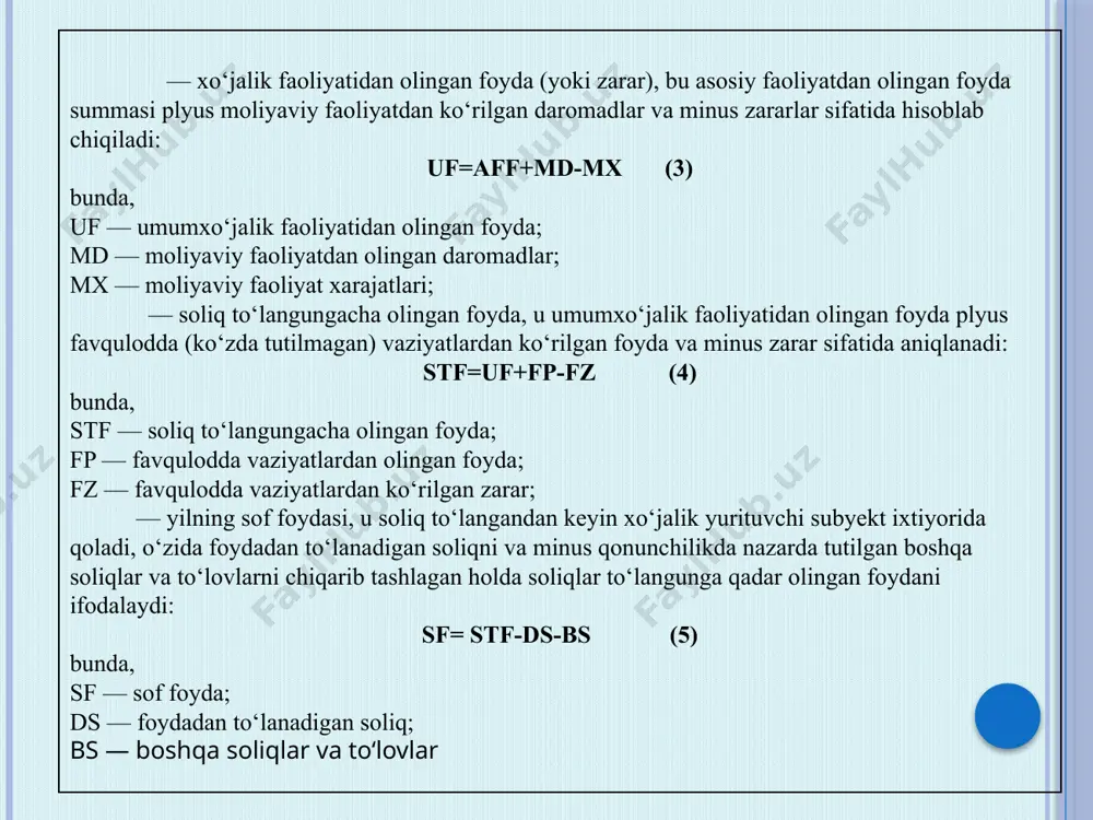 moliyaviy natijalar hisobi - Page 5