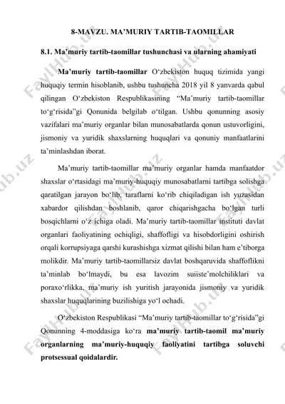 ma’muriy tartib-taomillar — DOCX