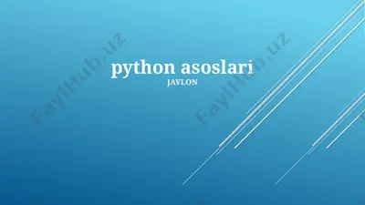 python asoslari — PPTX