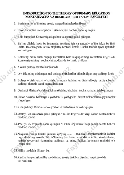 primary education theory introduction — PDF