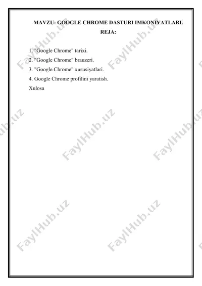google chrome brauzeri — DOCX