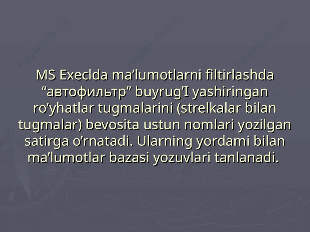 ms excelda filtrlar bilan ishlash - Page 4