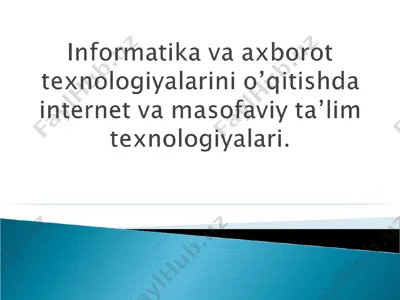 masofaviy ta'lim texnologiyalari — PPT