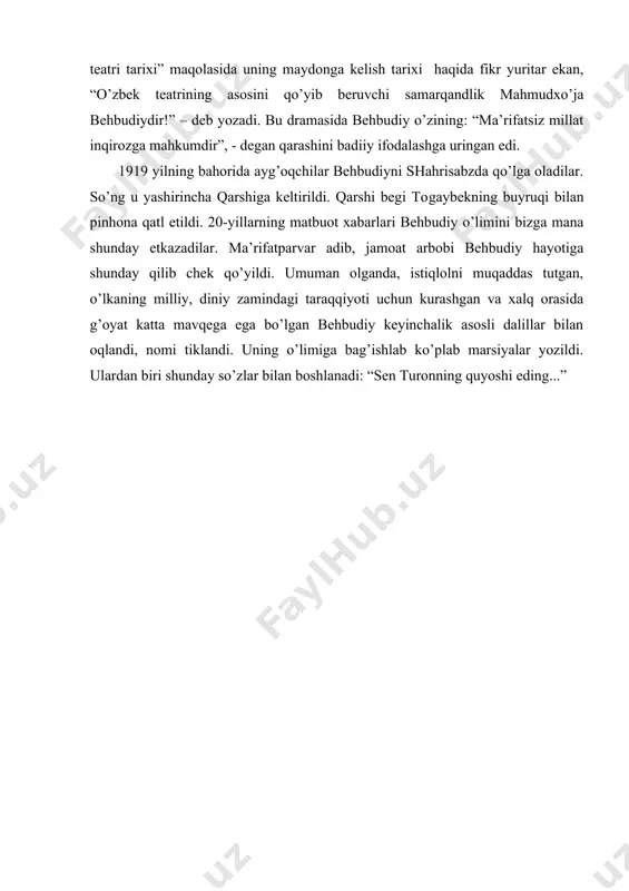 mahmudxo`ja behbudiy hayoti va ijodi (1875-1919) - Page 5