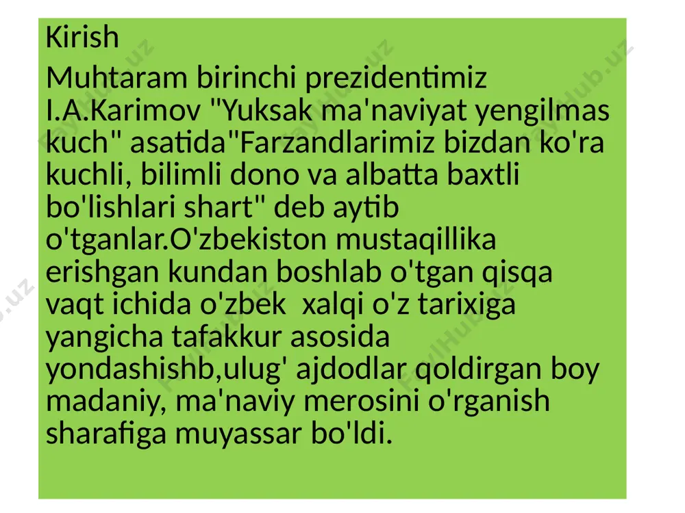 atolar satin barxat shtapil paxmoq chit xulosa xulosa qilib aytganda o'quvchilarga o'yinchoqlar yasashni o'rgatish uchun avvaol o'qtuvchi o'z sa'natini yaxshi o'zlashtirgan bo'lishi kerak. o'qituvchi o'zi tayyorlagan o'yinchoqlarni o'quvchilarga ko'rsatar ekan,ularda ham o'yinchoqlar yasashga qiziqishi paydo bo'ladi.yumshoq o'yinchoqlar bilan turli yoshdagi bolalar shug'ullanishi mumkin. o'yinchoq bola quvonch manbaidir. foydalanilgan adabiyotlar 1.mavlonov r .a sanaqulov x.r, xodiyeva d.p "mehnat va uni o'qitish metodikasi"o'quv qo'llanma.2007-yil tdpu 2.sanaqulov x, xodiyeva d, sanaqulova a "texnalogiya ta'limi " 2-sinf darsligi.t. "nafis bezak" 2012 3.sanaqulov x, xodiyeva d, sanaqulova a"texnalogiya ta'limi" 3-sinf darsligi .t."nafis bezak"2012 internet saytlari ziyo net. uz image1.jpeg image2.jpeg image3.jpeg image4.jpeg image5.jpeg image6.jpeg image7.jpeg image8.jpeg image9.jpeg image10.jpeg image11.jpeg