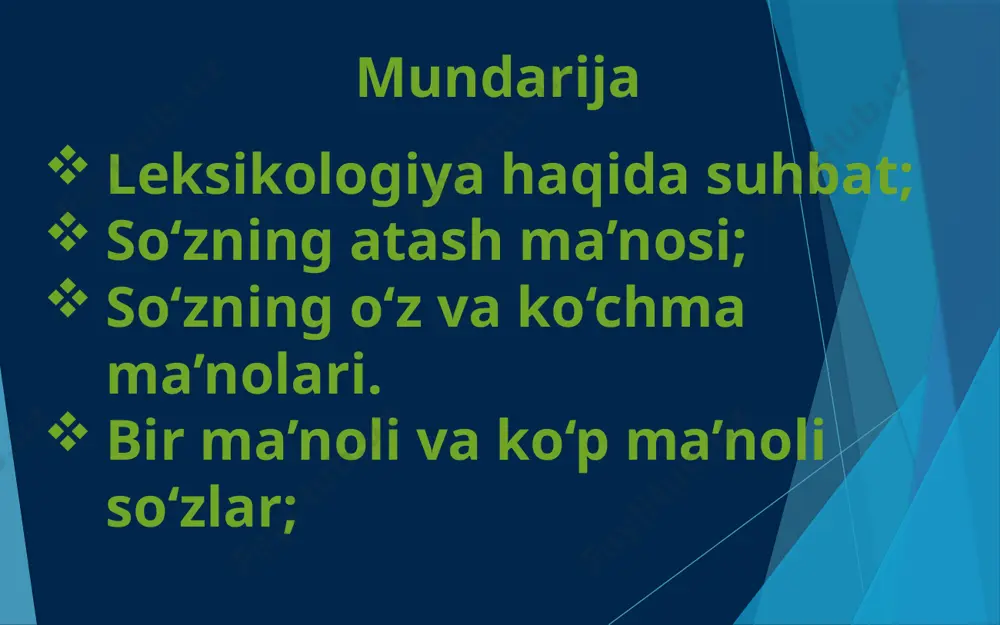 leksikologiya. so‘zning o‘z va ko‘chma ma’nosi - Page 2