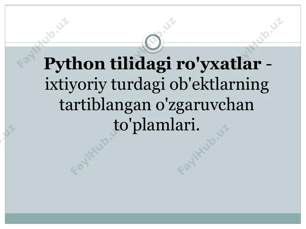 python dasturlash tilida to’plamlar bilan ishlash - Page 2