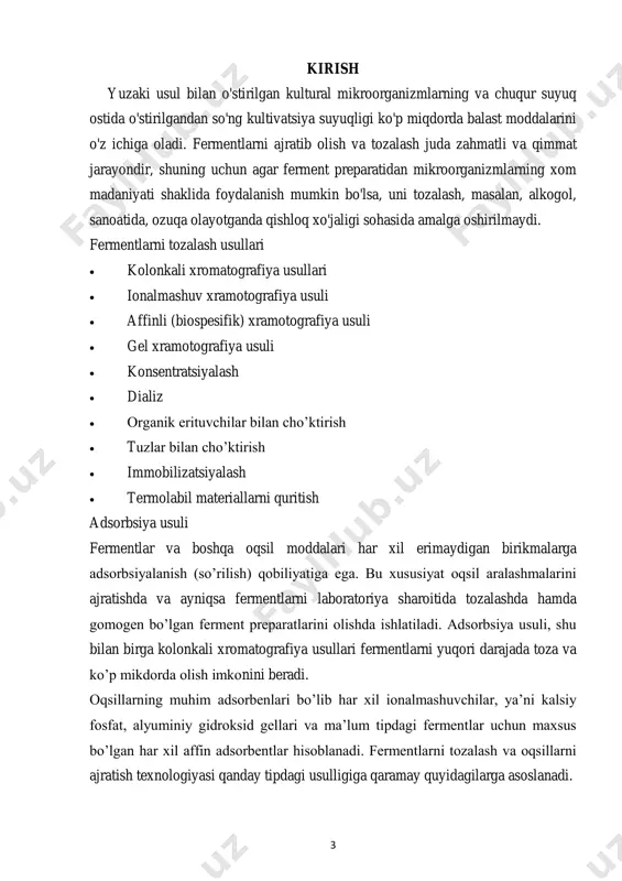 smlarni o'z ichiga olgan qo’zg’aluvchan faza.tasnifi fazaning agregat xolatiga asosan mexanizm bo'yicha o'zaro ta'sirlar sorbent-sorbat bajarishni texnik bo’yicha xromatografiya (xromo... va ...grafiya) — gaz, suyuklik yoki erigan moddalar aralashmasini adsorbsion usulda ajratish va analiz qilish. x. rus botanigi m.s.svet tomonidan 1903-yilda kashf etilgan. 1931-yilda kun va uning shogirdlari x. yordamida tuxum sarigʻidagi ksantofil, lutein va https://fayllar.org/7-maruza-mono--va-polimolekulyar-adsorbtsiya-polyani-va-bet-na.html https://fayllar.org/pedagogik-mahoratning-tarkibiy-qismlari.html 5 zeaksantin moddalari hamda a va rkarotinlarni ajratishdi. 1941-yilda a.martin va r.sing taqsimlash x.siga asos soldi va oqsil, uglerod birikmalarini oʻrganishda uning keng imkoniyatlarini koʻrsatib berdi. 1940—45 yillarda s.mur va u.staynlar aminokislotalarni x. usulida ajratish va miqdoriy analiz qilishga katta xissa qoʻshdi. 1950-yilda martin va jeyms gazsuyuklik x.si usulini ishlab chiqdi. x. olib borilayotgan muxitga qarab gaz, gazsuyuqlik va suyuklik x.lariga, moddalarni ajratish mexanizmiga qarab molekulyar (adsorbsion), ion almashtirgich, choʻktirish va taqsimlash x.lariga, olib borilayotgan jarayon shakliga qarab kolonkali, naychali (kapillyar), qogʻozli va yupqa qatlamli x.larga boʻlinadi. adsorbsion x. — moddalarning adsorbentda turlicha …