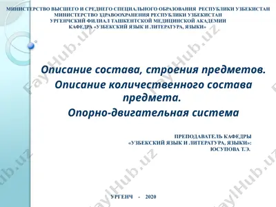 описание состава, строения предметов. — PPTX
