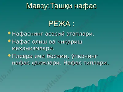 ташқи нафас — PPT