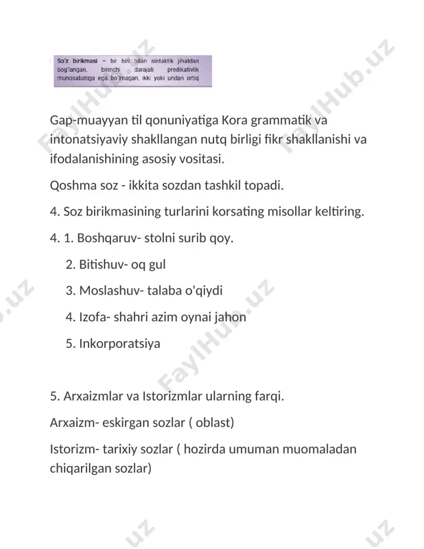 kitob, vatanni sevmoq ulkan ishlar boshqaruv-qishloqdan kelmoq olma terish qalamda yozmoq uydan chiqmoq. 3- topshiriq 1. b 2. a 3. d 4. c 5. d 6. d 7. a 8. a 9. c 10.d 11. d 12. d 13. d 14. c 15. b 16. a 17. b 18. b 19. c 20. c 120-gr. g‘anijonova m. image1.jpeg image2.jpeg