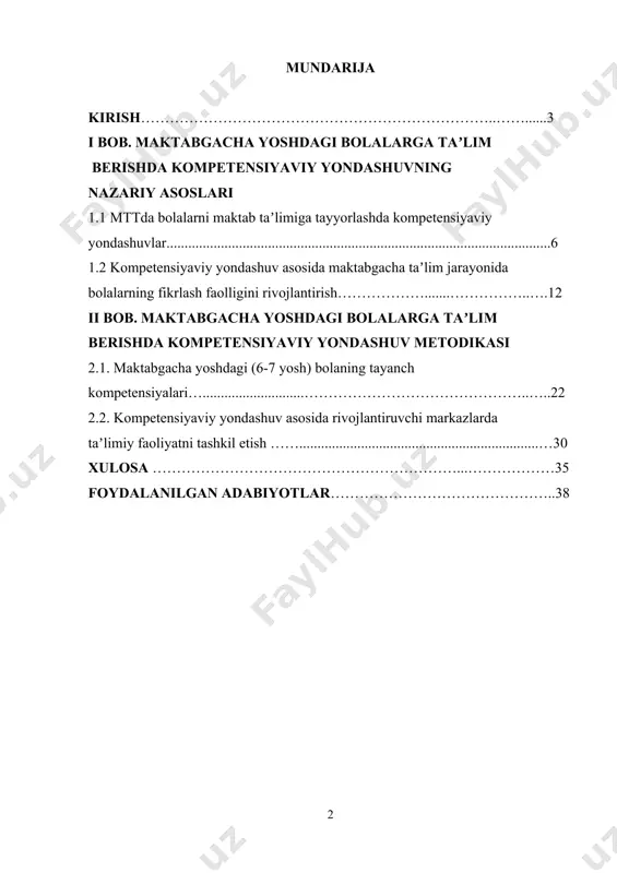 shakllantirishga tayyorgarlikni koʻzda tutadi. bolalarda oʻyin jarayoni va uni tashkil qilishda tajriba, bilim va koʻnikmalardan ijodiy foydalanish imkoniyati yaratiladi. oʻquv-tarbiyaviy jarayon uchun asos hisoblanadi. maktabgacha taʼlim tashkilotlari barcha yosh guruhlarida tashkil etilgan rivojlanish markazlaridagi jarayonlar bolalarning doimiy ravishda yangi bilimlarni oʻzlashtirishga, mustahkamlashga yordam beradi. bolalarni oʻz bilimini mustaqil ravishda toʻldirib borish, boʻlayotgan yangilanish jarayonlariga munosib moslashib borishga oʻrgatish rivojlanish markazlarining asosiy maqsadidir. maktabgacha taʼlim tashkilotida rivojlanish markazlarini tashkil etish davlat talablari va «ilk qadam» davlat oʻquv dasturini amalga oshirishni nazarda tutadi. markazlarda ishlash har bir bolaning individual xususiyatlarini hisobga olgan holda eng samarali rivojlanishiga imkon beradigan tarzda, uning individual qobiliyatlari, qiziqishlari, faoliyat darajasini inobatga olgan holda tashkil etiladi. rivojlanish markazlari taʼlim, rivojlantiruvchi, oʻqitish, ragʻbatlantiruvchi, uyushgan, kommunikativ funksiyalarni bajarishi kerak. eng muhimi, ular mustaqillikni rivojlantirish ustida ishlashlari kerak, bolalar va kattalar oʻrtasidagi oʻzaro munosabatlarning shaxsga yoʻnaltirilgan taʼlimga asoslangan bolaning tashabbusini ragʻbatlantirishi kerak. oʻyin jarayonida bolalar hamkorlik qilishga oʻrganadi, qoidalar bilan tanishadi …