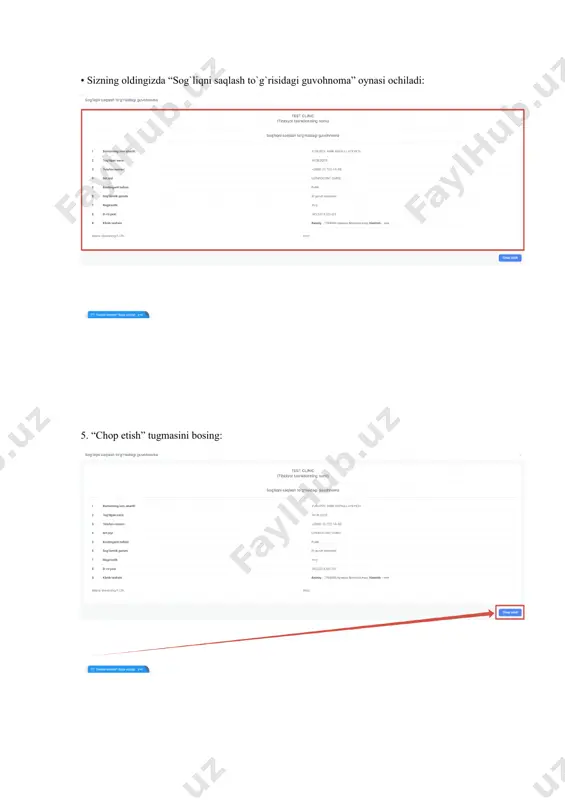 bemorning sog’lig’i haqidagi guvohnomani chop etish va saqlash g2g - Page 3