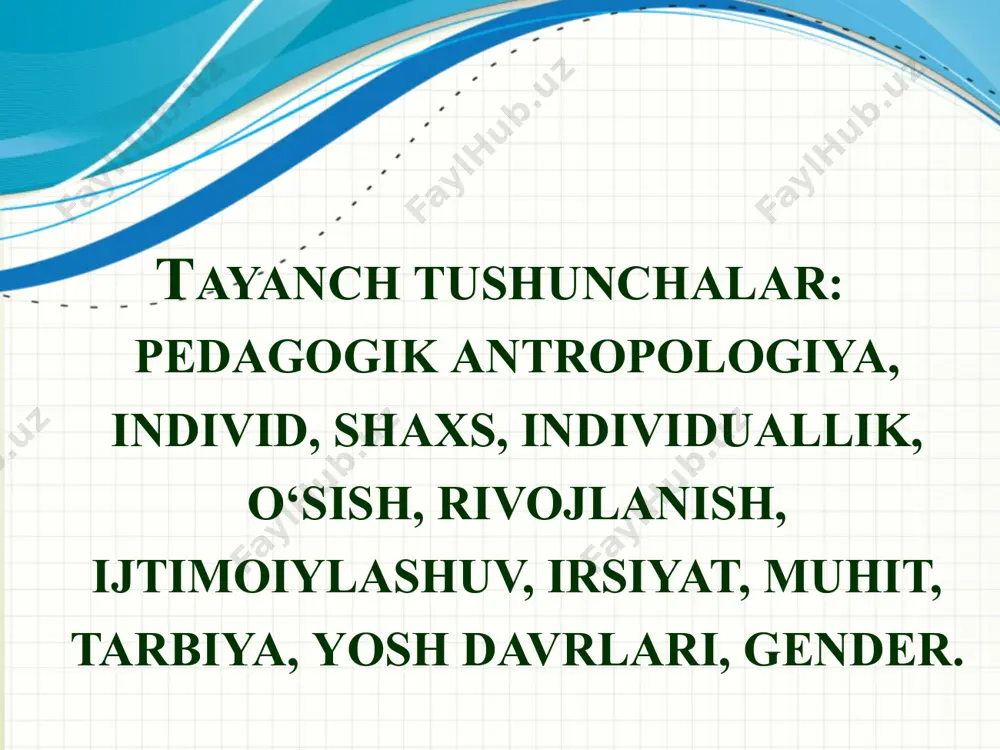 htiradi. ushbu jarayonda о‘quvchi tobora mas’uliyatli bо‘lib boradi. bilimlar bolaning saviyasini о‘stiradi, aqliy rivojlanishini ta’minlaydi, sezgilari va irodasining о‘sishiga ta’sir kо‘rsatadi o‘rta va katta maktab yoshi (o‘smirlik, ilk o‘spirinlik 12-17 yosh). o‘smirlikning murakkabligi anotomik-fiziologik va psixologik xususiyatdagi kuchli o‘zgarishlar bilan bog‘liqdir. bolaning o‘sishi tezlashadi. bu davrni o‘tish davri ham deyiladi. bu davrda jinsiy etilish davri boshlanadi. bu bolaning fe’l-atvoriga ta’sir etadi. o‘smir hayotida mehnat, o‘yin, sport va jamoat ishlari katta rol o‘ynaydi. ba’zilarining o‘zlashtirishi pasayadi, intizomi bo‘shashadi. bu davr o‘spirinlarning ilk balog‘atga etgan davridir. mazkur davrda jinsiy etilish tugaydi. ularda mustaqillik sezila boshlaydi. o‘spirin yoshlar hayotga kelajak nuqtai nazaridan qaray boshlaydilar. madaniy darajasini orttirishga intilish kuchaya boradi, his-tuyg‘ularida ham o‘zgarish yuz beradi. o‘z-o‘zlarini tarbiyalashga kirishadilar. ideal tanlash va unga ergashish kuchayadi. bu davrda, ular o‘rtasida munozaralar o‘tkazish yaxshi natija beradi. o‘spirinlik - bu aqliy faoliyatning ham rivojlanish davri sanaladi. ular o‘z fikrlarini mustaqil ifodalashga harakat qilib, shaxslik xislat-larini namoyish eta …