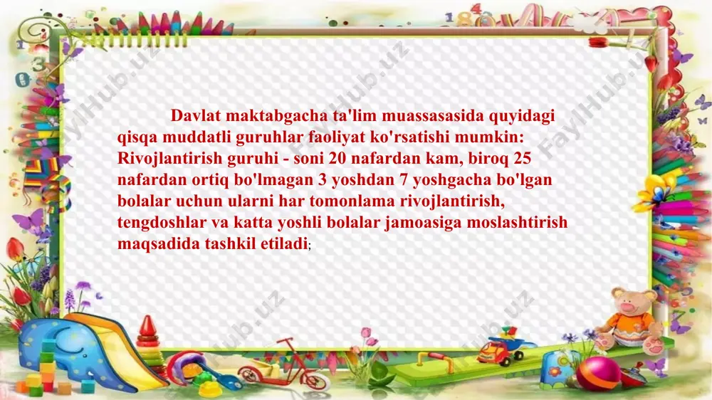 maktabgacha ta’lim tashkilotida qisqa muddatli guruhlarni tashkil qilish - Page 5