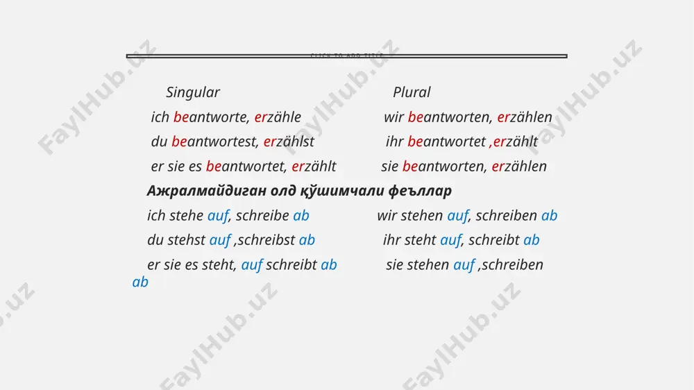 partizip (perfekt) va havolalari - Page 5